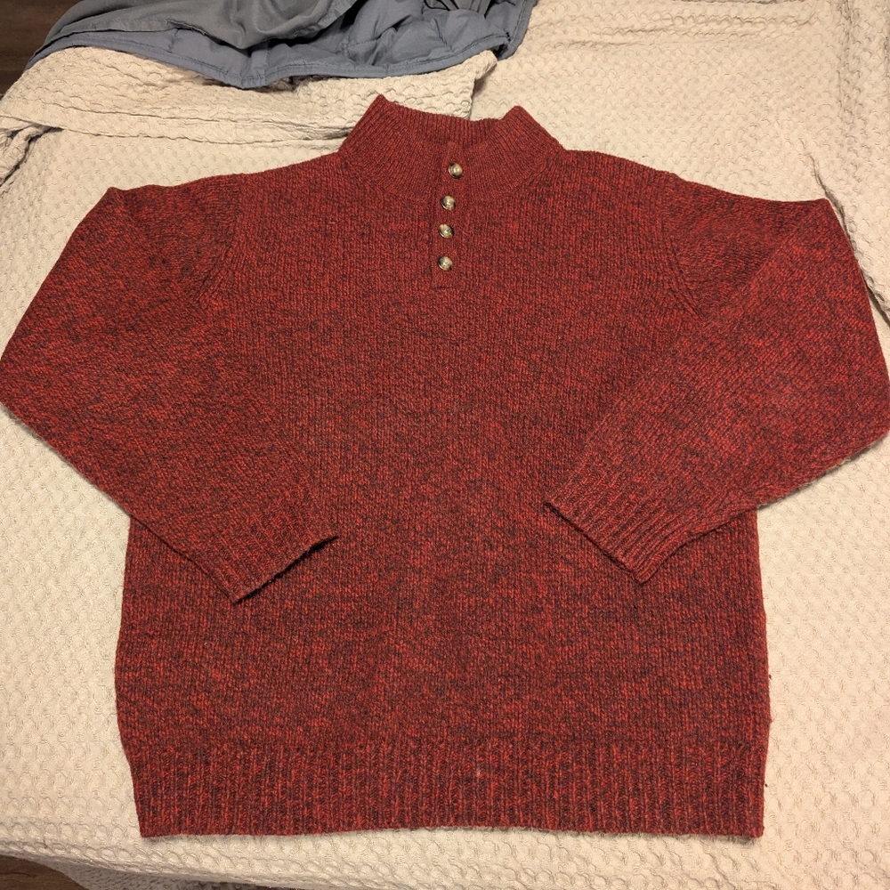 L.L. Bean Red Turtleneck Sweater